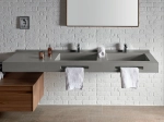 Plan vasque Design, sur mesure, Largeur 120 à 200 cm x Profondeur 40 à 60 cm, résine minérale de couleurs ACRYSTONE® Finition lisse, Livraison Offerte et Rapide.